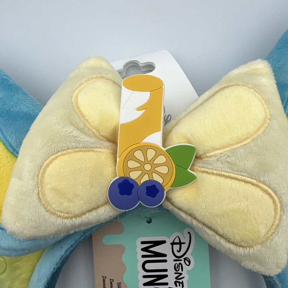 Disney Parks Stitch Blueberry Lemonade Munchlings Ears‎ Headband Picnic - NEW